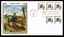BUCKBOARD 1880s  TRANSPORTATION COIL 1985 COLORANO CACHET FDC UNADDR