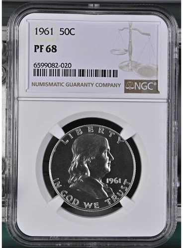 1961 50C - Benjamin Franklin Half Dollar - NGC PF 68