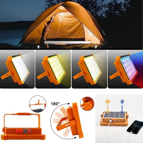 Faretto Led a Ricarica Solare Multifunzione Lavoro Campeggio Giardino 120W 300W - Foto 4 di 16