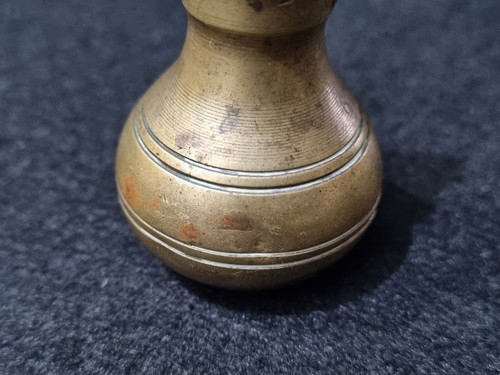 RARE Vintage Brass Pear Shaped Plumb Bob or Scale Weight - Picture 5 of 12