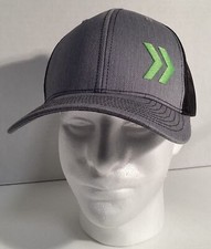 Richardson Gray Mesh Snapback Hat Baseball Cap Green Chevron Camping Outdoors