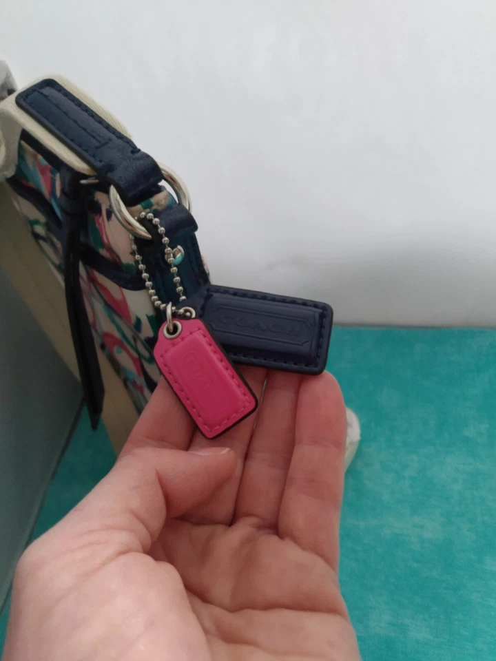 Coach NWT SIS Ikat Swingpack Crossbody F49495 SV/Multi Color Pink Green Blue - Image 4 of 4