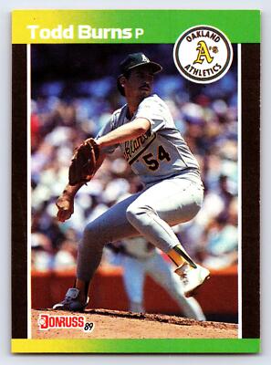 1989 Donruss #564a Todd Burns Oakland Athletics Vintage