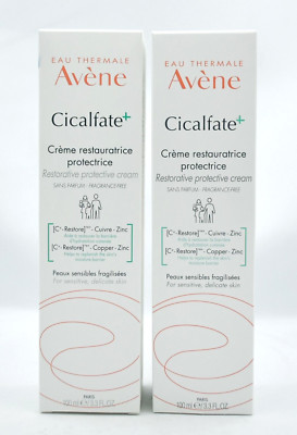 Avene Cicalfate Restorative Protective Cream 3.3oz/100ml *NIB [ 2-Pack] Exp 2026