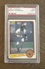 1983 Donruss #35 - HOF Rickey Henderson PSA 7 