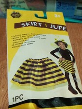 Girls Bumblebee Skirt waist 7.4" to 15.7 Halloween Costume ages 3 
