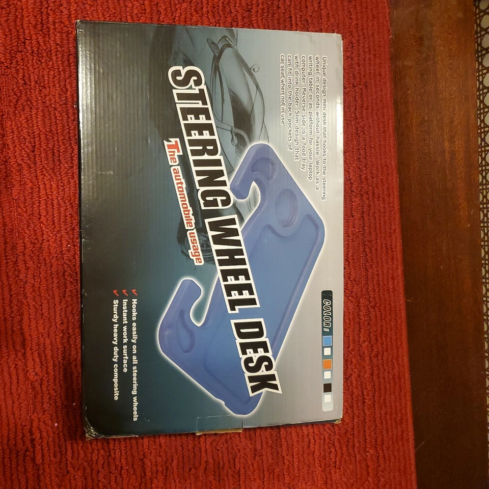 Steering Wheel Desk Laptop Auto Car Computer Mount Table Eating Tray Stand - Image 2 of 2