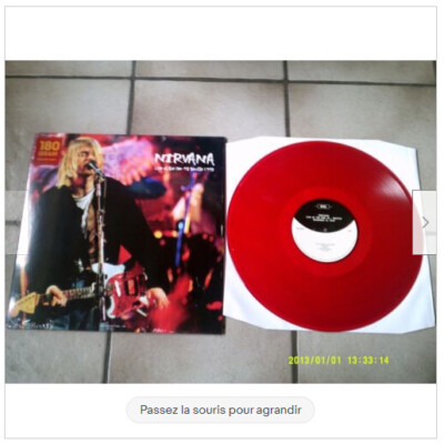 lp.nirvana,live at the pier 48,seattle-dezember 13,1993.colour red rouge vinyl.