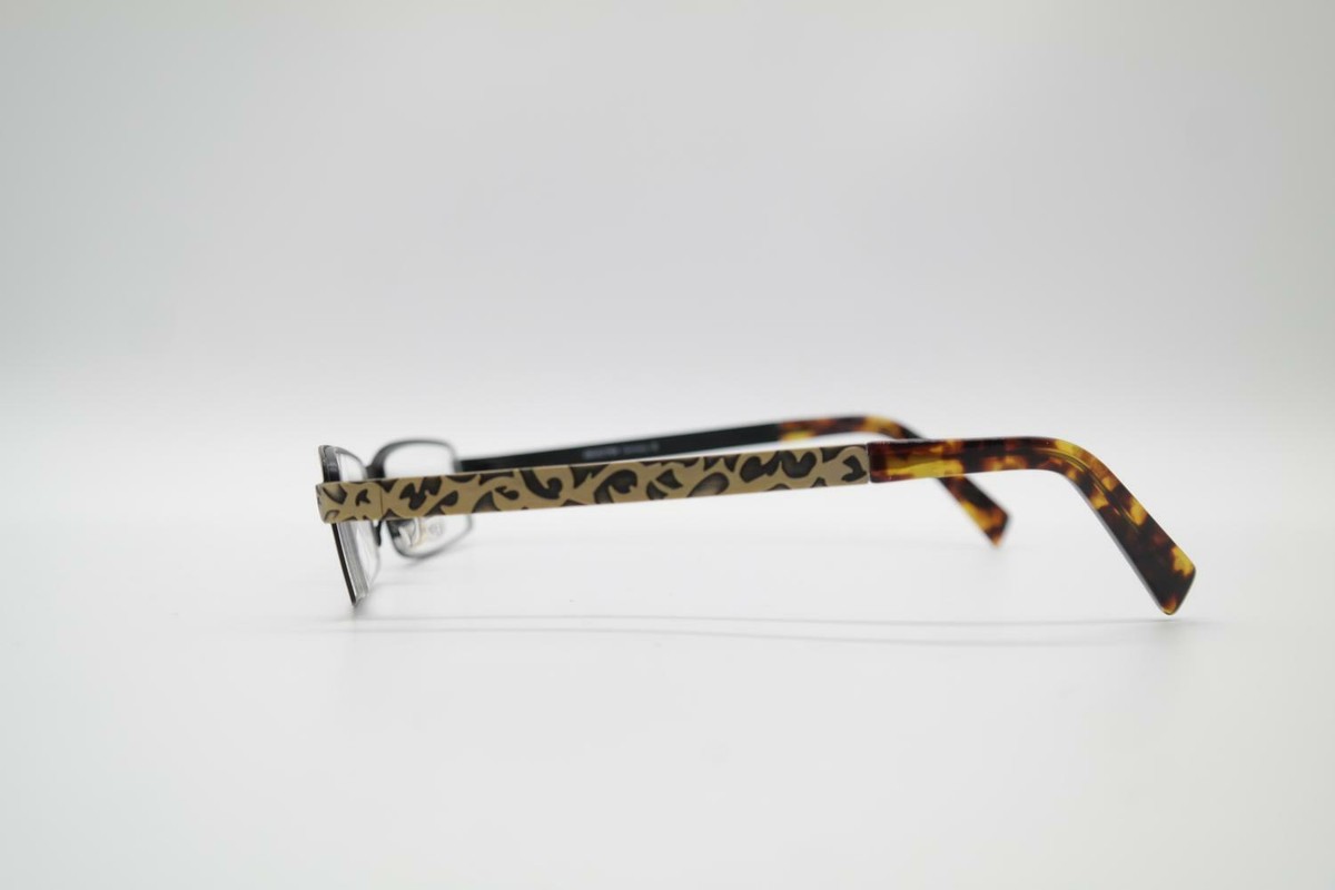 Monture De Lunettes Carrée In Style ISKF12 - Or Marron - Acétate Et Métal - Neuf
