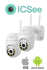 2X Telecamera Esterna ICSEE CAM PTZ WIFI Camera Wireless Esterno Smart Zoom 2025