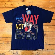 VTG Taz Looney Tunes Double Sided Tshirt 90  s NOS w/Tags 1997 WB Tasmanian Devil