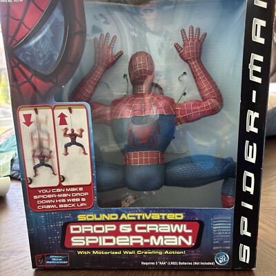 Sound activated drop and crawl Spider-Man 2001 Unboxed Once