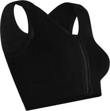 CAREFIX - Sophia Post Surgery Compression Bra Zipper Closer Black