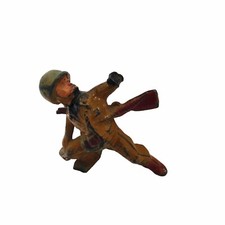 Vintage Military Iron WW1 Combat Toy Soldier Battle 3.6"