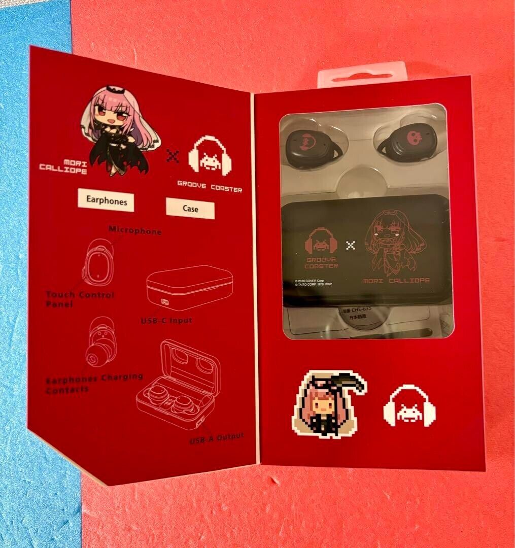 Taito Groove Coaster x Mori Calliope Wireless Earphone Taito Groove Coaster x Mori Calliope Wireless Earphone