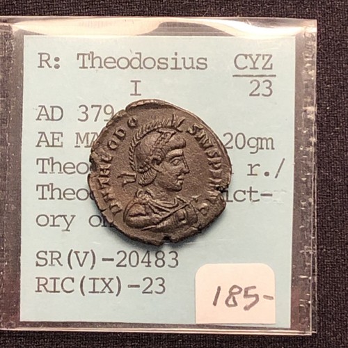 ancient roman coins theodosius I 379-395 A.d. Are Majorina 5.2 Gram Galley Rev