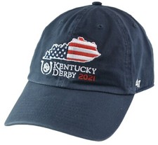 '47 Kentucky Derby Churchill Downs Statesman Flag Blue Clean Up Relaxed Fit Hat