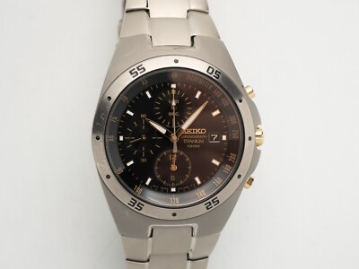 Seiko Titanium Chronograph 7T92-0ED0 Quartz Watch