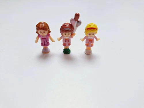 Polly Pocket Dolls Little Lulu Whitney Dressing Up Time Lot 3 d