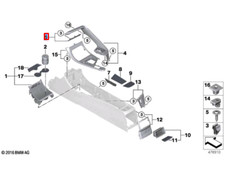 NEU BMW X1 F48 Mittelkonsolenabdeckung Verkleidung 51169335222 ORIGINAL