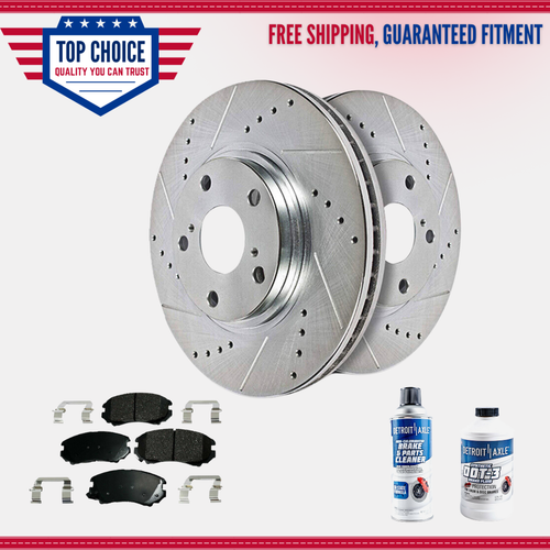 A-Premium Front Disc Brake Rotors and Ceramic Pads Kit & Wheel Bearing and Hub A-Premium Front Disc Brake Rotors and Ceramic Pads Kit & Wheel Bearing and Hub
