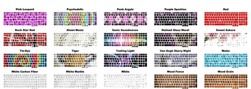 Choose Any Vinyl Skin / Decal Design for the Lenovo ThinkPad Laptop Keyboards - Image 4 of 4