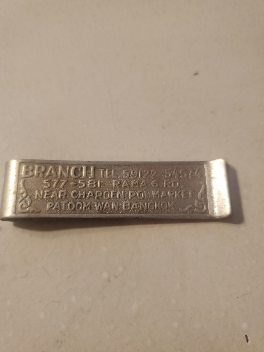 専用1 Vintage Bangkok Jewelry Silver Tone Money Clip | eBay