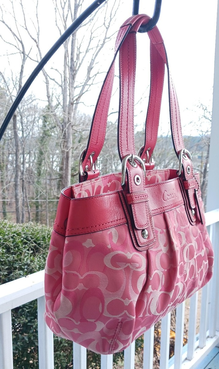Coach Pink Soho Y2K Signature C Canvas Shoulder Bag w