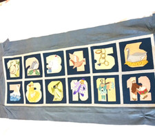 12 Days of Christmas Needlepoint Panel Embroidery Hand made Large Vintage