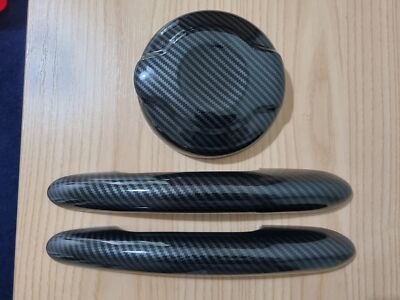 UK SELLER Carbon Effect Door Handle Covers & Petrol Cap MINI Cooper S SD F56 F57