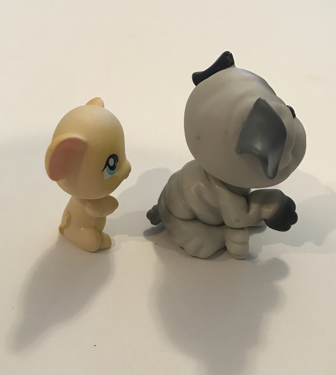 Littlest Pet Shop LPS Authentic Bulldog #446 Lamb #447 Mouse #448