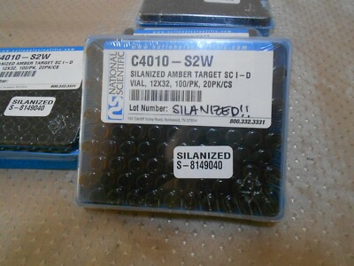 100 Fiale Ambrate National C4010-S2W 2ml Autocampionatore Silanizzate Disattivate