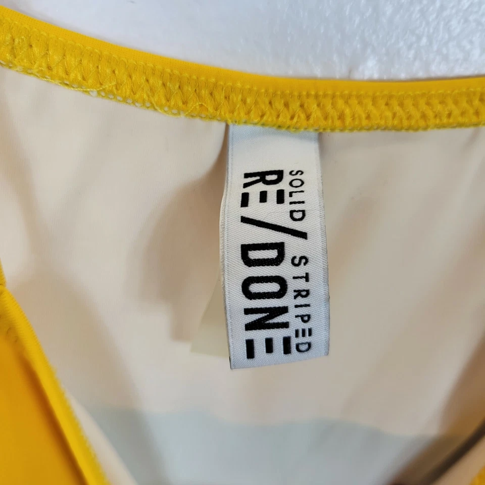 Купальник цельный женский однотонный и полосатый X Re/done желтый Malibu размер маленький - Изображение 4 из 4