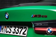 Genuine Bmw G80 M3 Cs Rear Trunk Boot Badge Emblem Black With Red Edging Genuine Bmw G80 M3 Cs Rear Trunk Boot Badge Emblem Black With Red Edging