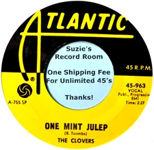 Clovers One Mint Julep / Middle of the Nighs RI Doo Wop NM 45 7" Vinyl -Coupons!