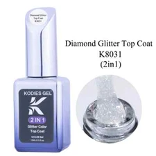 Top Coat for Nail Varnish 15ML UV Gel Nail Polish Soak Semi Permanent Glitter