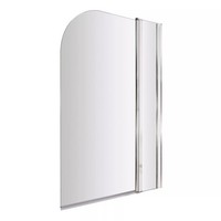 Balterley 6mm Safety Glass Reversible Shower Bath Screen & Fixed Panel - Chrome