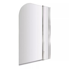 Balterley 6mm Safety Glass Reversible Shower Bath Screen & Fixed Panel - Chrome