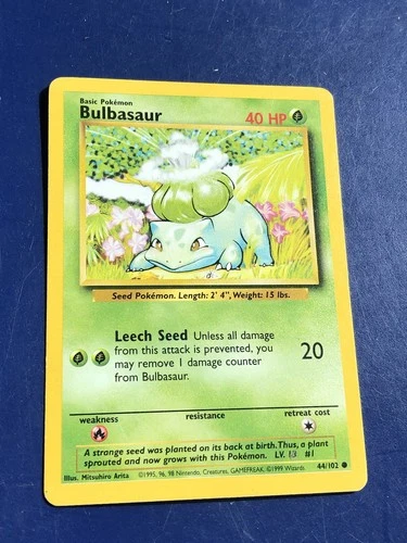 1999 Bulbasaur Pokemon Base Set #44