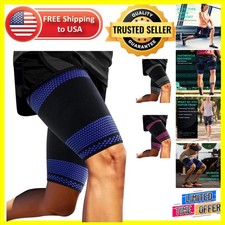XXL Thigh Compression Support Sleeves - Breathable and Anti-Slip Design