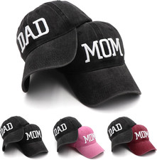 Mom and Dad Hats New Mom Gifts Embroidered Hats for Men Women Adjustable Basebal