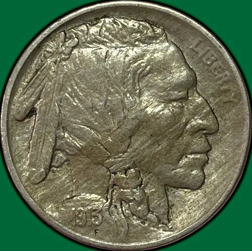 1913 Type 1 Raised Ground Buffalo Nickel Extremely Fine XF Coin #36968