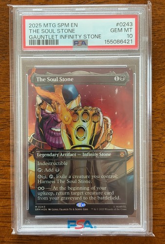 MTG Magic The Gathering Marvel Spider-Man #243 Soul Stone Borderless PSA 10