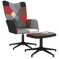 Vidaxl Relaxsessel Mit Hocker Patchwork Stoff Neu