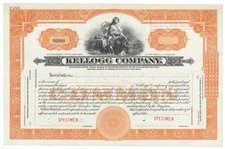 Kellogg Company. Stock Certificate.