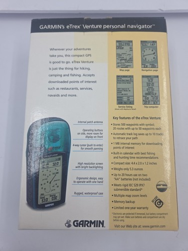 Garmin eTrex Venture Handheld GPS Navigator - Waterproof Rugged Green NEW - Picture 2 of 4