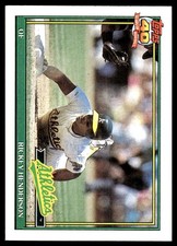 Rickey Henderson 1991 Topps #670 Athletics MLB READ FREE SHIPPING AutographDen