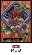 2023-24 Topps Chrome Cosmic Jalen Green Orange Galactic Refractors #/25 #46