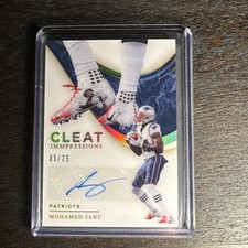2020 Panini Immaculate Cleat Impressions MOHAMED SANU SP AUTO! #d/25 PATRIOTS!
