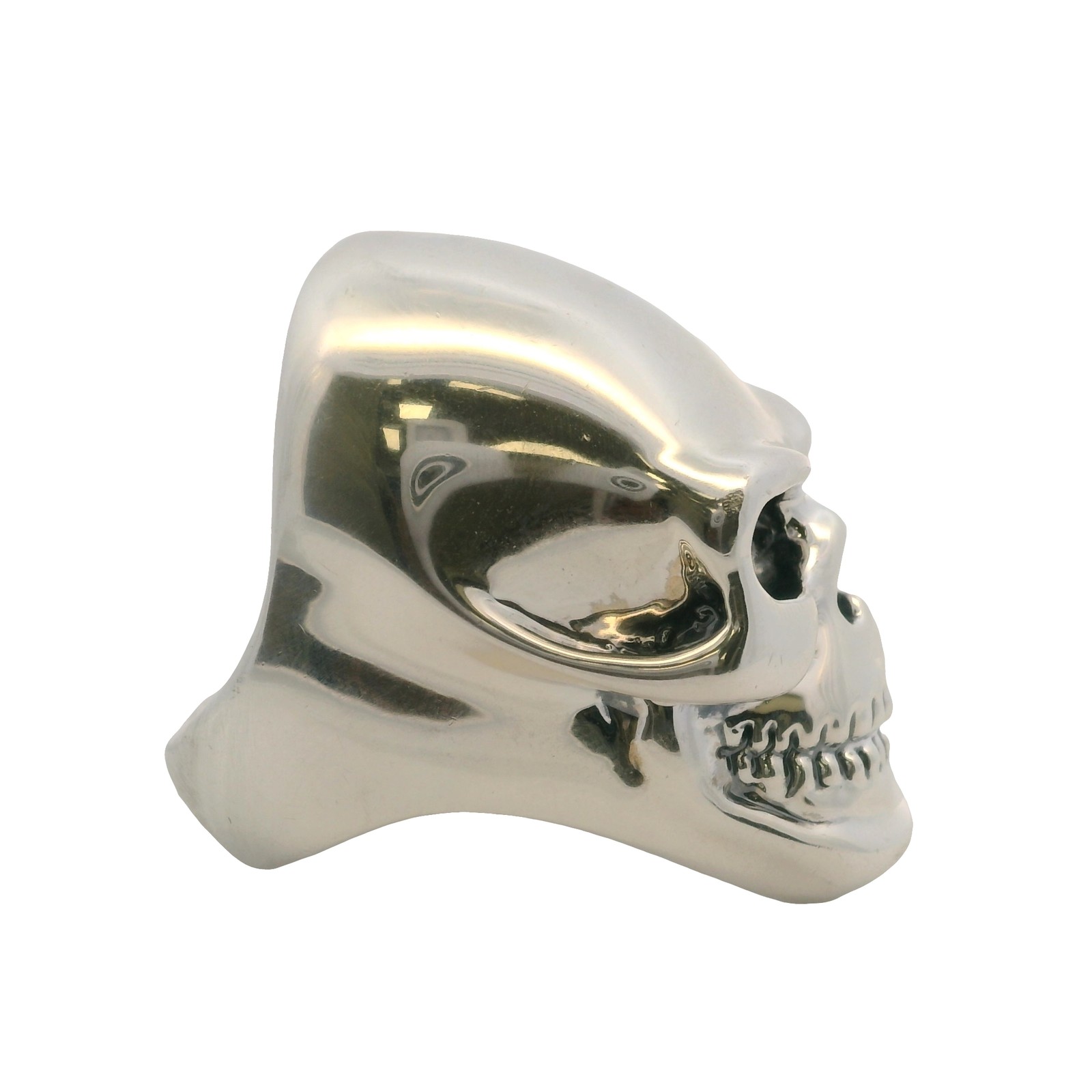 Large Solid 925 Sterling Silver Skull Ring Made I… - image 2